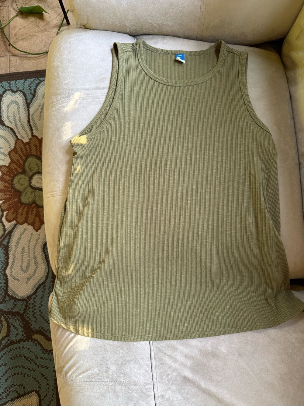 Old Navy Olive Green Ribbed Tank Top
